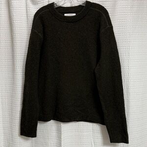 REI Co-op Olive Lambswool Knit Sweater SZ XL Gorpcore soft casual washable wool